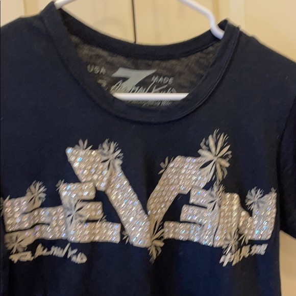Swarovski crystals Seven of Mankind Bling TShirt - Picture 2 of 5